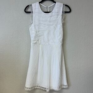 BCBGeneration Lace A-Line Mini Dress in Optic White Size 2 NWT